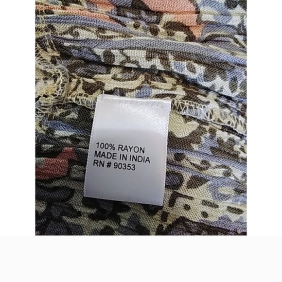 🎀 J Live Boho Off The Shoulder Blouse Bell Sleeve Floral Paisly Phesant Sz.S - Picture 6 of 9